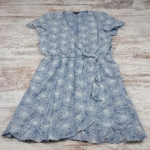 J. Crew Mercantile Faux Wrap Ruffle Hem Dress